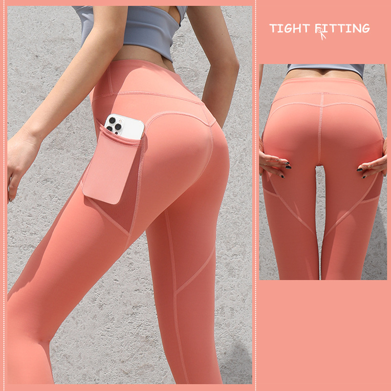 Gym Sport Seamless Leggings With Pockets Push Up High
