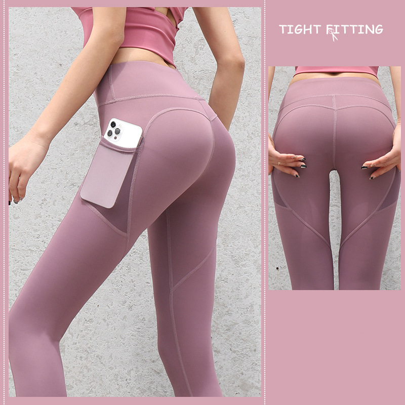 Gym Sport Seamless Leggings With Pockets Push Up High